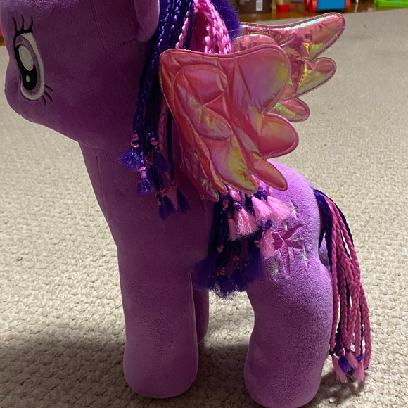 TY my little pony twilight sparkle large purple plush unicorn sparkly wings 2014 - Picture 8 of 15